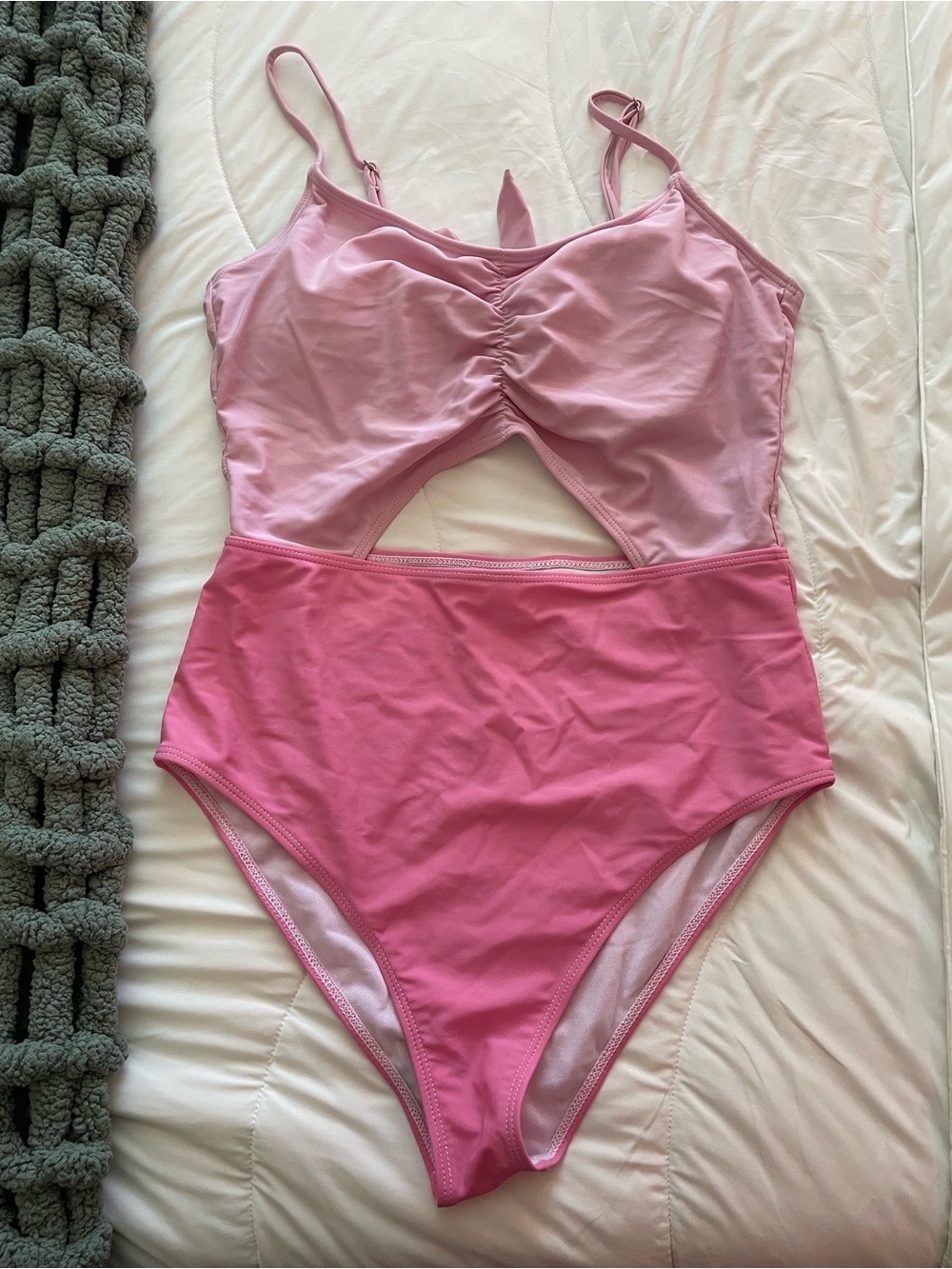 pink lily two-tone pink one piece swimsuit